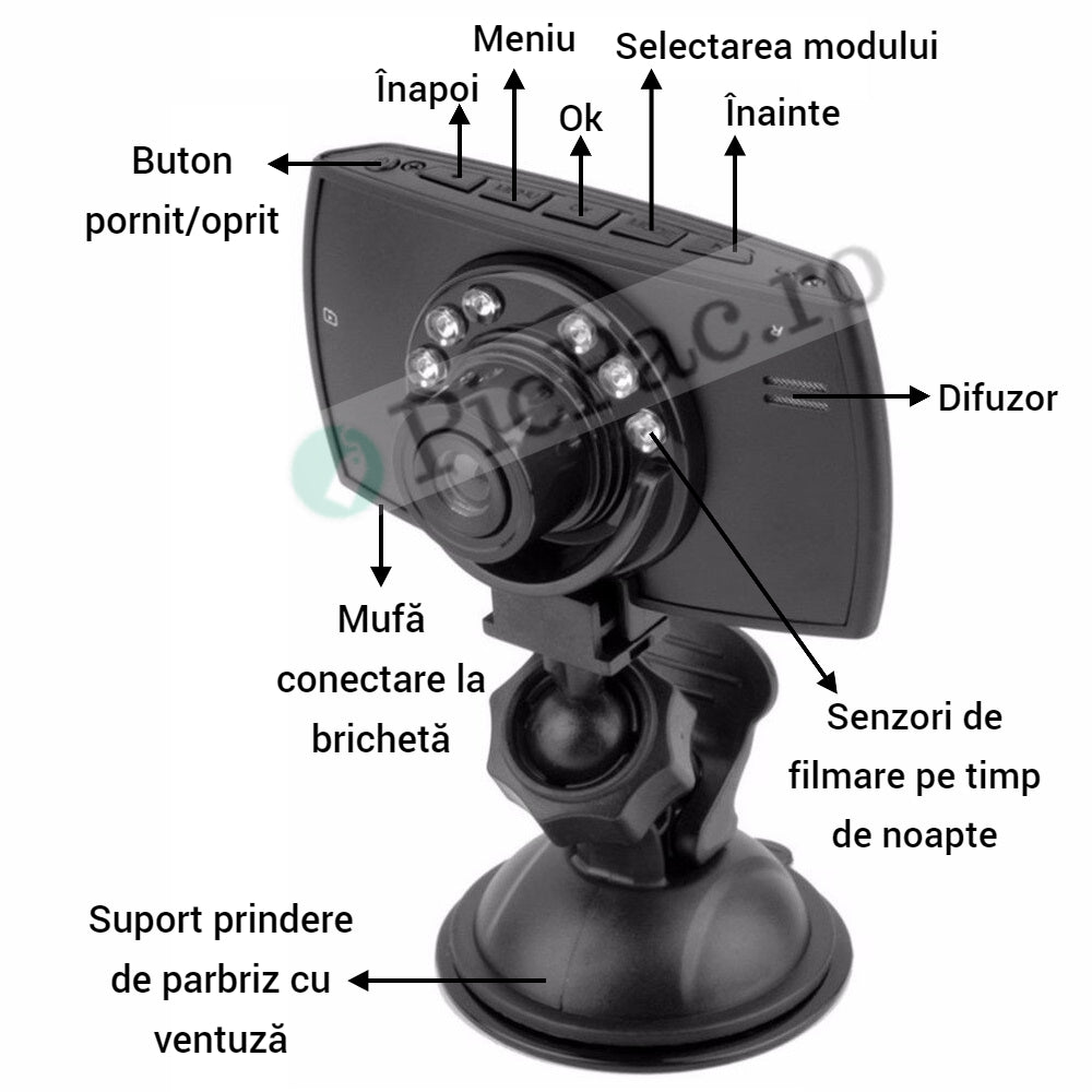 Camera Auto HD, ecran LCD 6 cm, G senzor