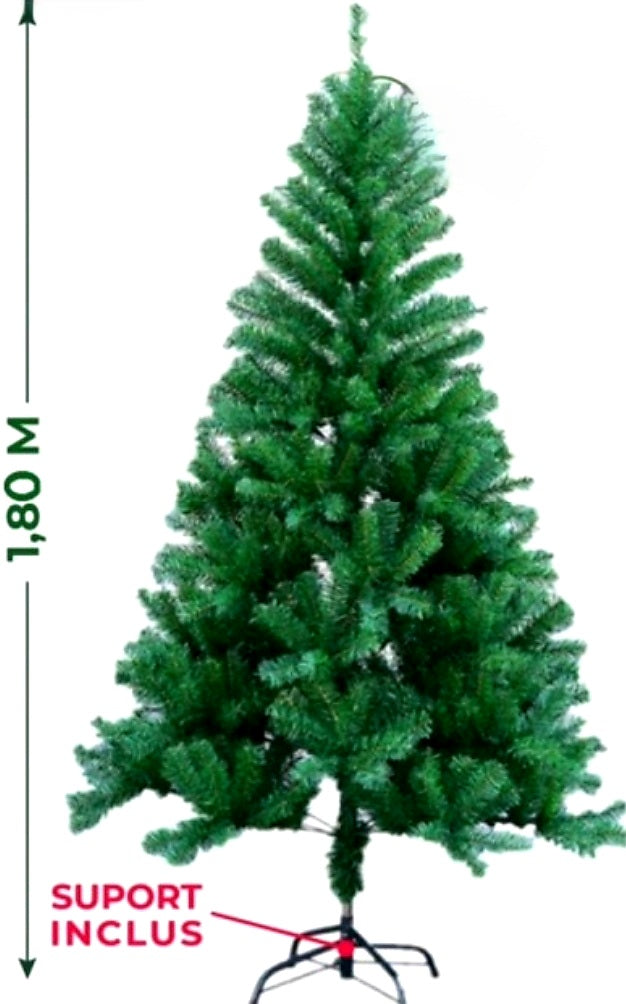 Brad de Craciun 180cm + Set complet accesorii pentru impodobit